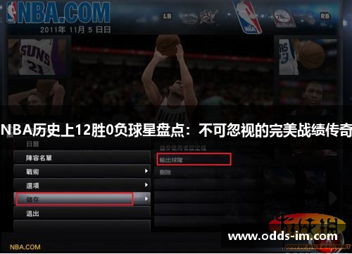 NBA历史上12胜0负球星盘点：不可忽视的完美战绩传奇