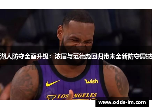湖人防守全面升级：浓眉与范德彪回归带来全新防守震撼