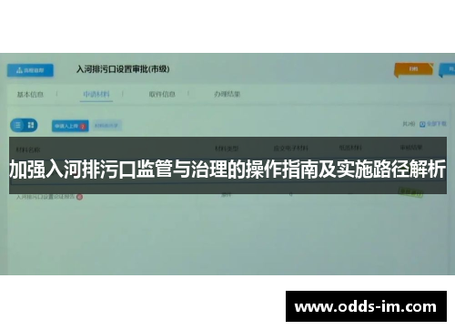 加强入河排污口监管与治理的操作指南及实施路径解析